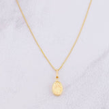Set Cadena Veneciana + Dije Virgen Milagrosa / 1.4g / 18 in Oro Amarillo 18K