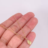 Set Cadena Veneciana + Dije Virgen Milagrosa / 1.35g / 18 in Oro Amarillo 18K