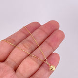 Venetian Chain Set + Heart Pendant / 1.3g / 18 in Yellow Gold 18K