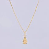 Set Cadena Veneciana + Dije Ángel de la Guarda / 1.35g / 18 in Oro Amarillo 18K