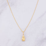 Set Cadena Veneciana + Dije Ángel de la Guarda / 1.35g / 18 in Oro Amarillo 18K