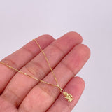 Set Cadena Veneciana + Dije Ángel de la Guarda / 1.35g / 18 in Oro Amarillo 18K