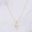 Venetian Chain Set + Cross Pendant / 1.3g / 18 in Yellow Gold 18K