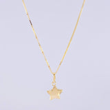 Venetian Chain Set + Star Pendant / 1.4g / 18 in Yellow Gold 18K