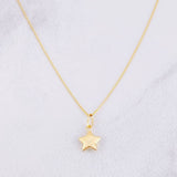 Venetian Chain Set + Star Pendant / 1.4g / 18 in Yellow Gold 18K