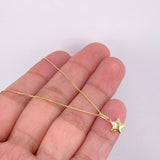 Venetian Chain Set + Star Pendant / 1.4g / 18 in Yellow Gold 18K