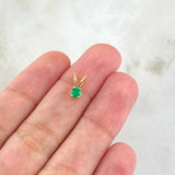 Pendant Gift Stone 0.7gr / 1cm / Emerald 33pts Yellow Gold 18K (Jewel) *