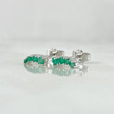 Topos Trio Curvo 1.25gr / 9mm Esmeraldas 23pts Oro Blanco 18K (Joya) ©