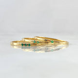 Triple Sequential Ring 3.1gr / T7 3/4 / Emeralds 18pts Yellow Gold 18K (Jewel) ©
