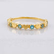Interspersed Hearts Ring 1.2g / T4 3/4 Yellow Gold 18K