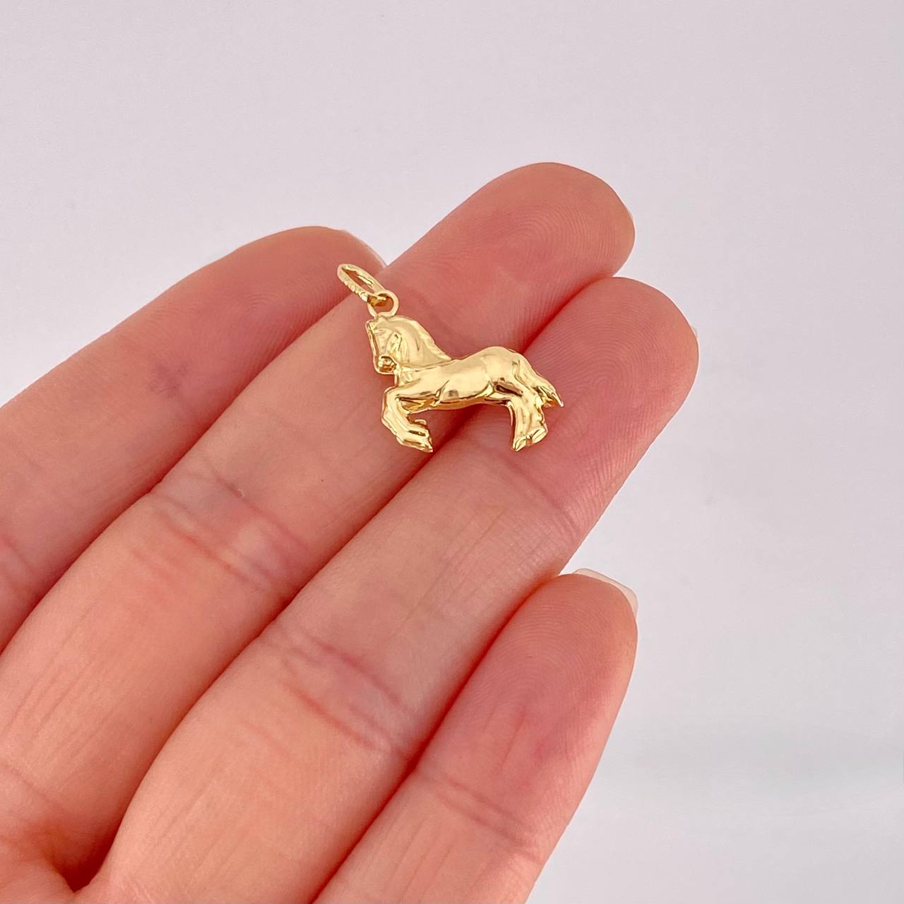 Dije Caballo 0.85g / 3/4 in Oro Amarillo 18K