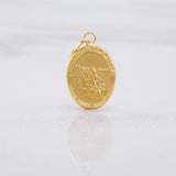 Pendant Saint Michael Archangel Matte 0.85g / 1 in Yellow Gold 18K