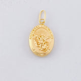 Pendant Saint Michael Archangel Matte 0.85g / 1 in Yellow Gold 18K