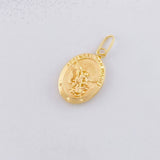 Dije San Miguel Arcángel Mate 0.9g / 1 in Oro Amarillo 18K