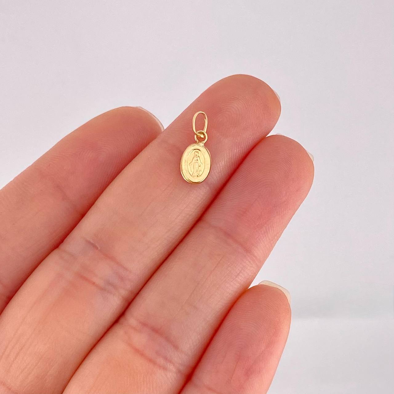 Dije Virgen Milagrosa 0.2g / 1/2 in Oro Amarillo 18K