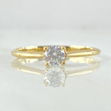 Smooth Bridge Ring Basteado 1.75gr / Size 7 1/4 / 18K Gold -