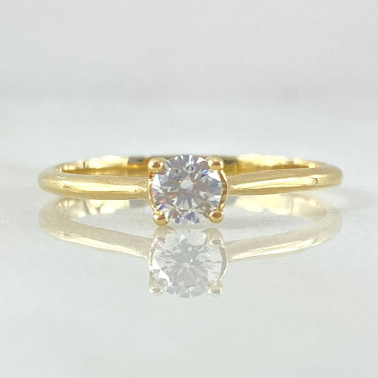 Smooth Bridge Ring Basteado 1.75gr / Size 7 3/4 / 18K Gold -