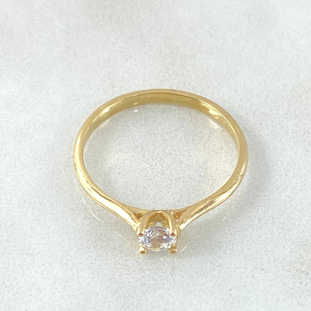 Smooth Bridge Ring Basteado 1.75gr / Size 7 1/4 / 18K Gold -