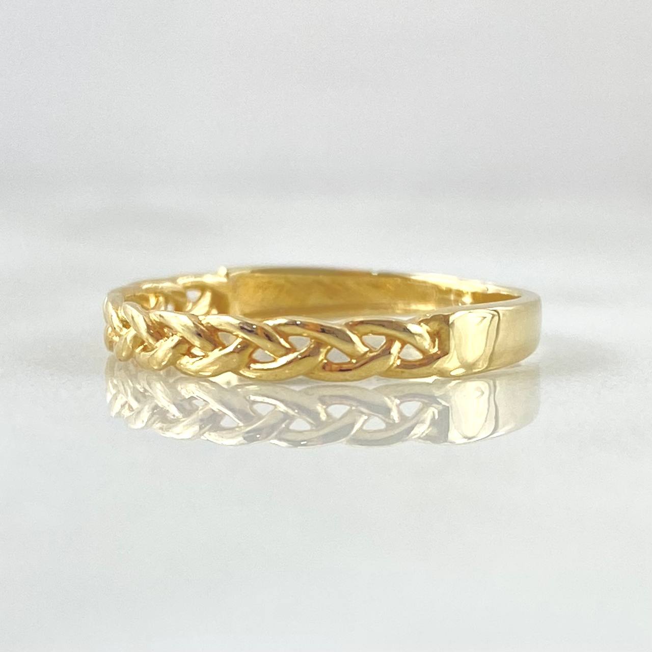 Braided Hoop Ring 1.5gr / Size 6 / 18K Gold *