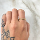 Braided Bow Ring 1.4gr / Size 6 1/4 / 18K Gold