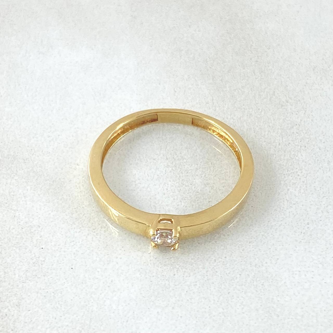 Anillo Solitario Liso Grueso 1.95gr / T7 1/ / Oro Amarillo 18K ©