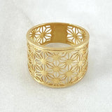 Filigree Flower Ring 3.35gr / Size 6 3/4 / 18K Gold *