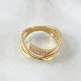 Overlapping Curve Ring 4.3gr / Size 6 1/2 / 18K Gold *