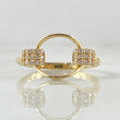 Belt Ring Circle Silhouette 2.5gr / Size 7 1/4 / 18K Gold *