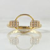 Belt Ring Circle Silhouette 2.5gr / Size 7 1/4 / 18K Gold *