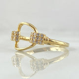 Belt Ring Circle Silhouette 2.5gr / Size 7 1/4 / 18K Gold *