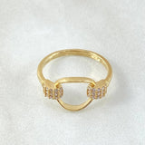 Belt Ring Circle Silhouette 2.5gr / Size 7 1/4 / 18K Gold *