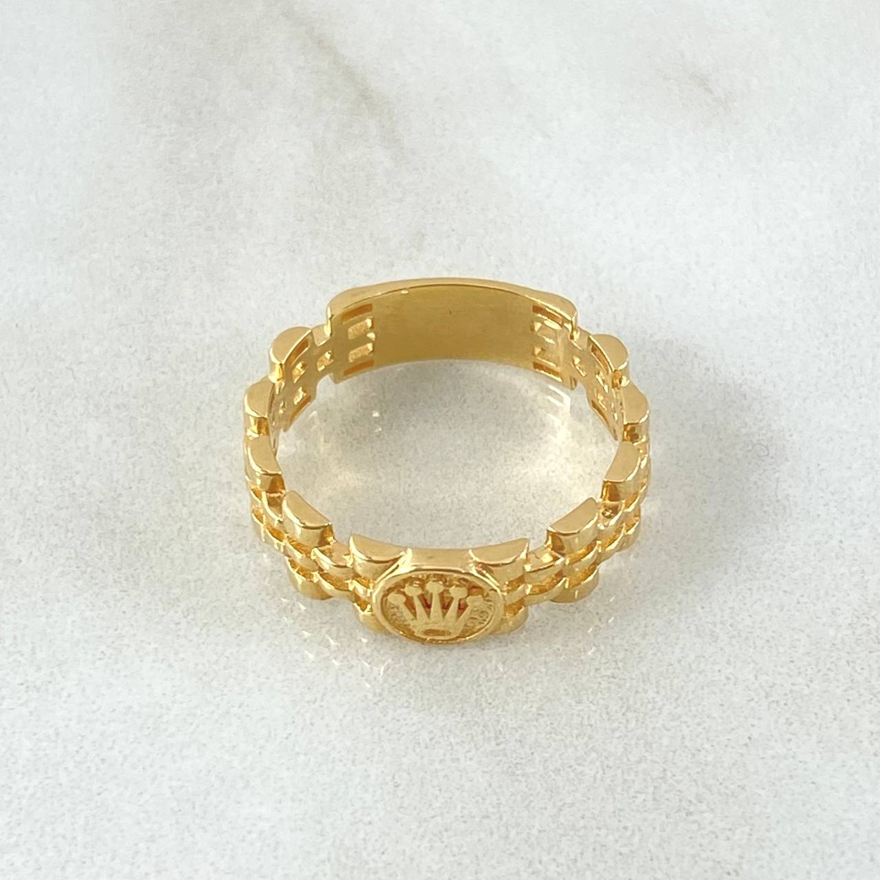 Crown Mesh Ring 4.7gr / Size 7 1/2 / 18K Yellow Gold