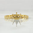 Eye Crown Ring 1.5gr / Size 7 1/4 / 18K Gold