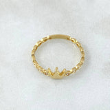 Eye Crown Ring 1.5gr / Size 7 1/4 / 18K Gold