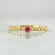 Solitaire Ring Bezel Sphere 1.65gr / Size 7 / 18K Gold *
