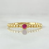 Solitaire Ring Bezel Sphere 1.65gr / Size 7 / 18K Gold *