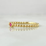 Solitaire Ring Bezel Sphere 1.65gr / Size 7 / 18K Gold *