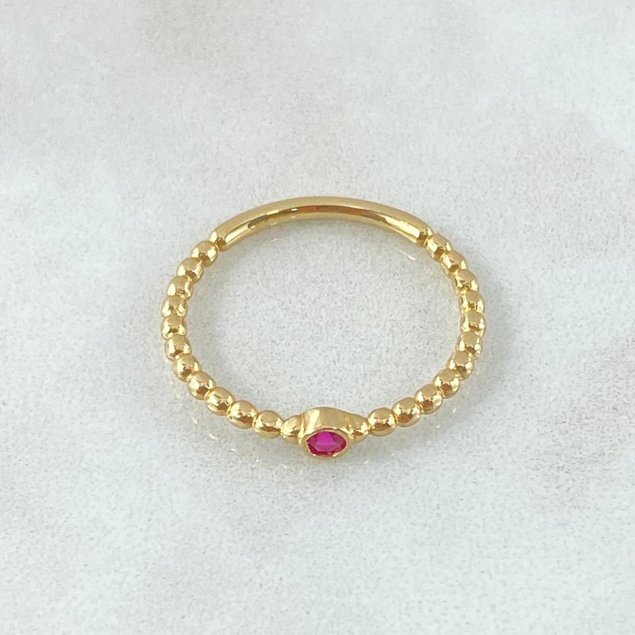 Solitaire Ring Bezel Sphere 1.65gr / Size 7 / 18K Gold *