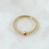 Solitaire Ring Bezel Sphere 1.65gr / Size 7 / 18K Gold *