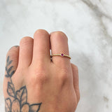 Solitaire Ring Bezel Sphere 1.65gr / Size 7 / 18K Gold *