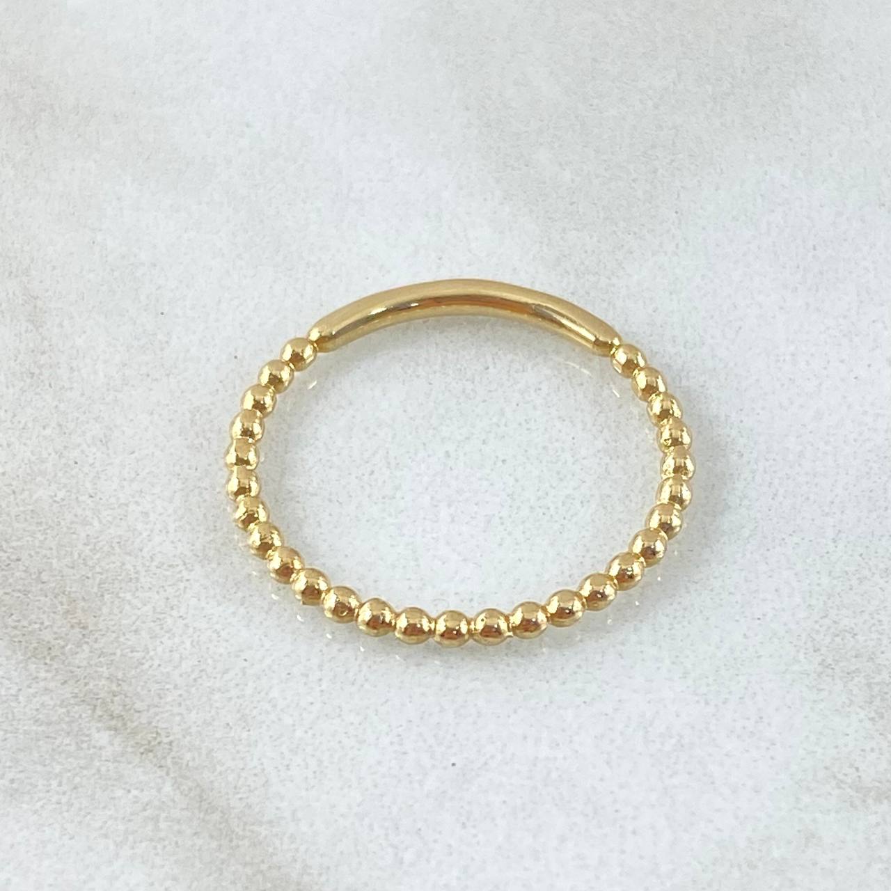 Half Sphere Ring 1gr / Size 4 1/2 / 18K Gold -