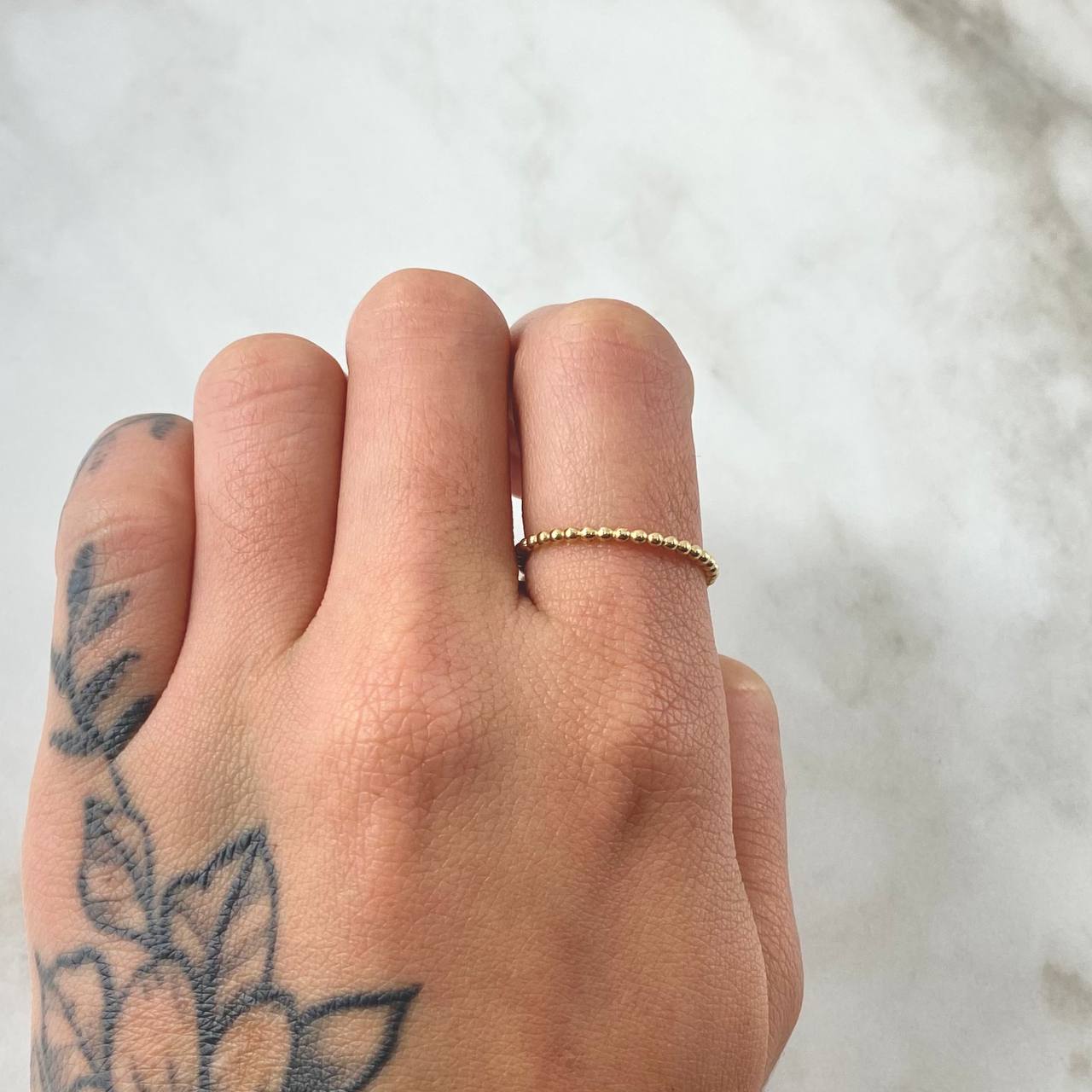 Half Sphere Ring 1.35gr / Size 6 3/4 / 18K Gold *