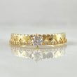 Solitaire Ring Heart Track 1.95gr / Size 6 1/2 / 18K Gold *