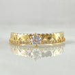 Anillo Solitario Carril Corazones 1.9gr / T6 3/4 / Oro Amarillo 18K *