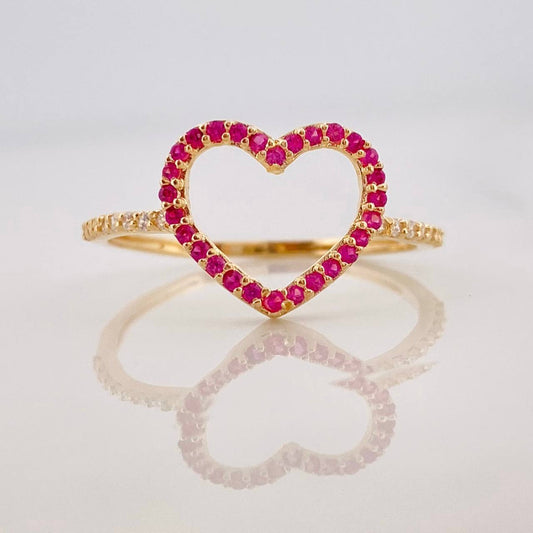 Anillo Corazon 1.5g / T7 3/4 Oro Amarillo 18K