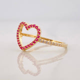 Heart Ring 1.5g / Size 7 3/4 Yellow Gold 18K