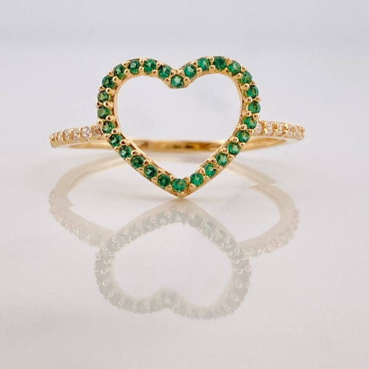 Anillo Corazon 1.45g / T7 1/4 Oro Amarillo 18K