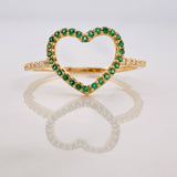 Heart Ring 1.45g / Size 7 1/4 Yellow Gold 18K