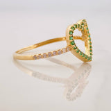 Heart Ring 1.45g / Size 7 1/4 Yellow Gold 18K