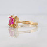 Crisscross Halo Ring 2.8g / T7 Yellow Gold 18K